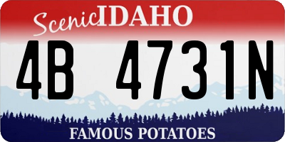 ID license plate 4B4731N