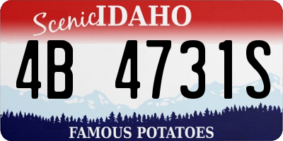 ID license plate 4B4731S