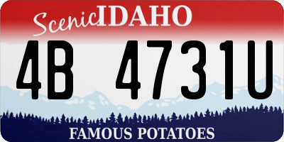 ID license plate 4B4731U