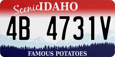 ID license plate 4B4731V