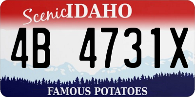 ID license plate 4B4731X