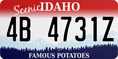 ID license plate 4B4731Z