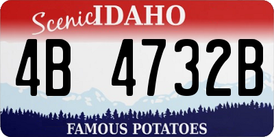 ID license plate 4B4732B