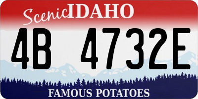 ID license plate 4B4732E