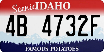 ID license plate 4B4732F