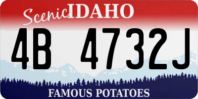 ID license plate 4B4732J