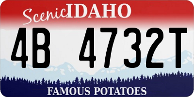ID license plate 4B4732T