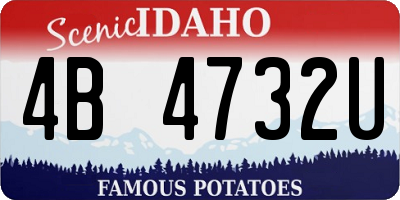 ID license plate 4B4732U