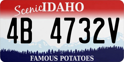 ID license plate 4B4732V