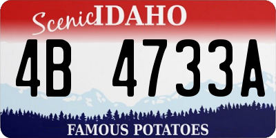 ID license plate 4B4733A