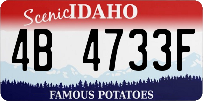 ID license plate 4B4733F