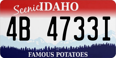 ID license plate 4B4733I