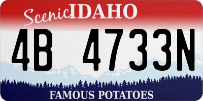 ID license plate 4B4733N