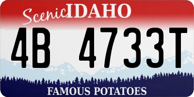 ID license plate 4B4733T