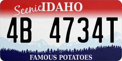 ID license plate 4B4734T