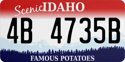 ID license plate 4B4735B