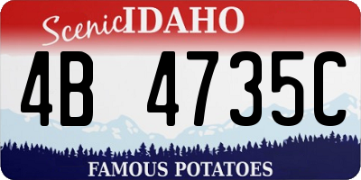ID license plate 4B4735C