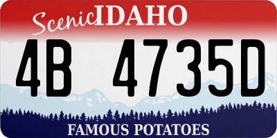 ID license plate 4B4735D