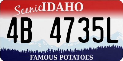 ID license plate 4B4735L