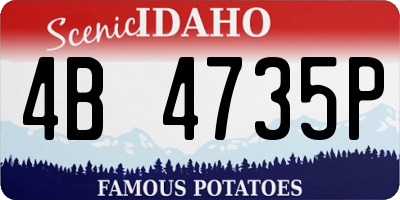 ID license plate 4B4735P
