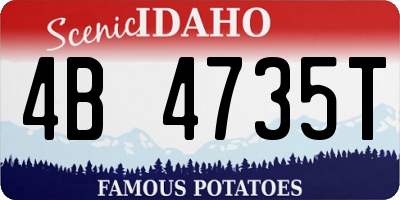 ID license plate 4B4735T