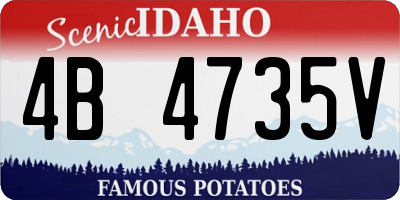 ID license plate 4B4735V