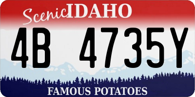 ID license plate 4B4735Y