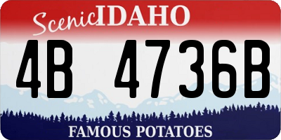 ID license plate 4B4736B