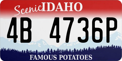 ID license plate 4B4736P