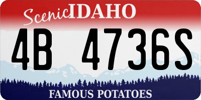 ID license plate 4B4736S