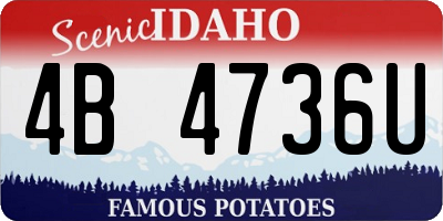 ID license plate 4B4736U