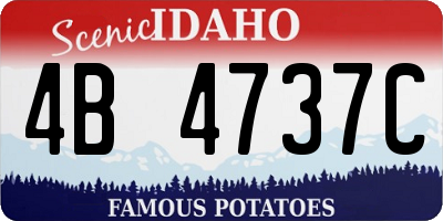 ID license plate 4B4737C