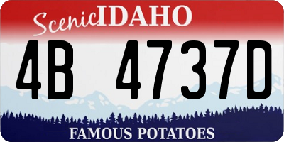 ID license plate 4B4737D