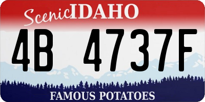 ID license plate 4B4737F