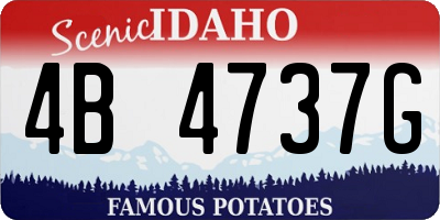 ID license plate 4B4737G