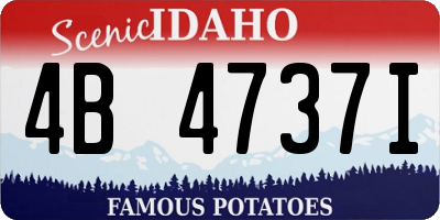 ID license plate 4B4737I