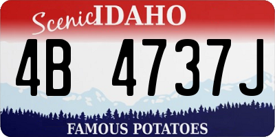 ID license plate 4B4737J