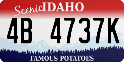 ID license plate 4B4737K
