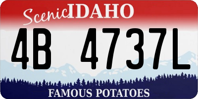ID license plate 4B4737L