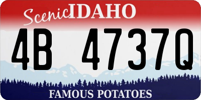 ID license plate 4B4737Q