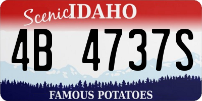 ID license plate 4B4737S
