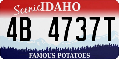 ID license plate 4B4737T