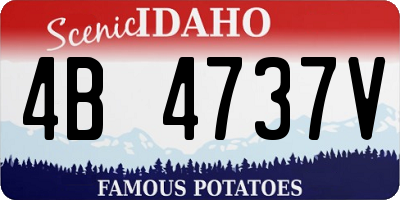 ID license plate 4B4737V