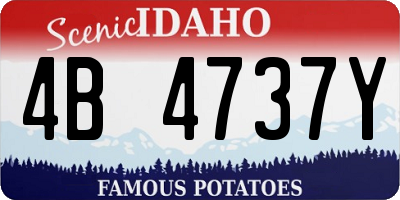 ID license plate 4B4737Y