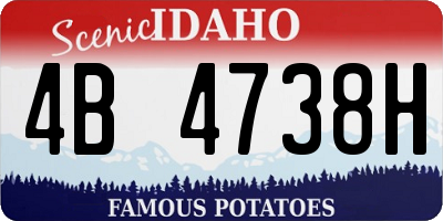 ID license plate 4B4738H