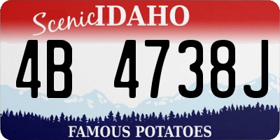 ID license plate 4B4738J