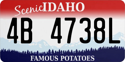ID license plate 4B4738L