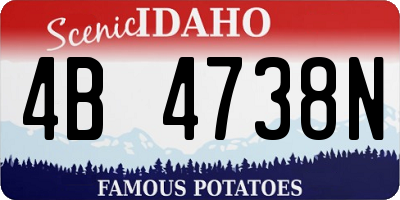 ID license plate 4B4738N