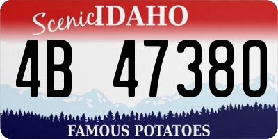 ID license plate 4B4738O