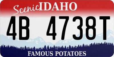ID license plate 4B4738T